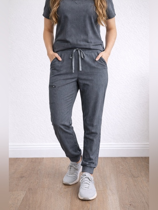 Figs Pants - FIGS Technical Collection Scrub Pants Gray S/T Jogger Medical Workwear